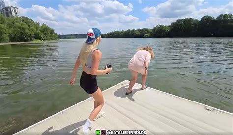 Influencer Natalie Reynolds runs from woman struggling in lake